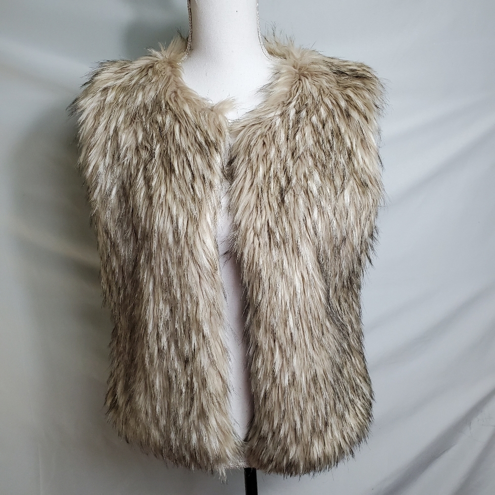 Mixit Faux Fur Lined Sleeveless Vest Sz S… - Picture 3 of 8